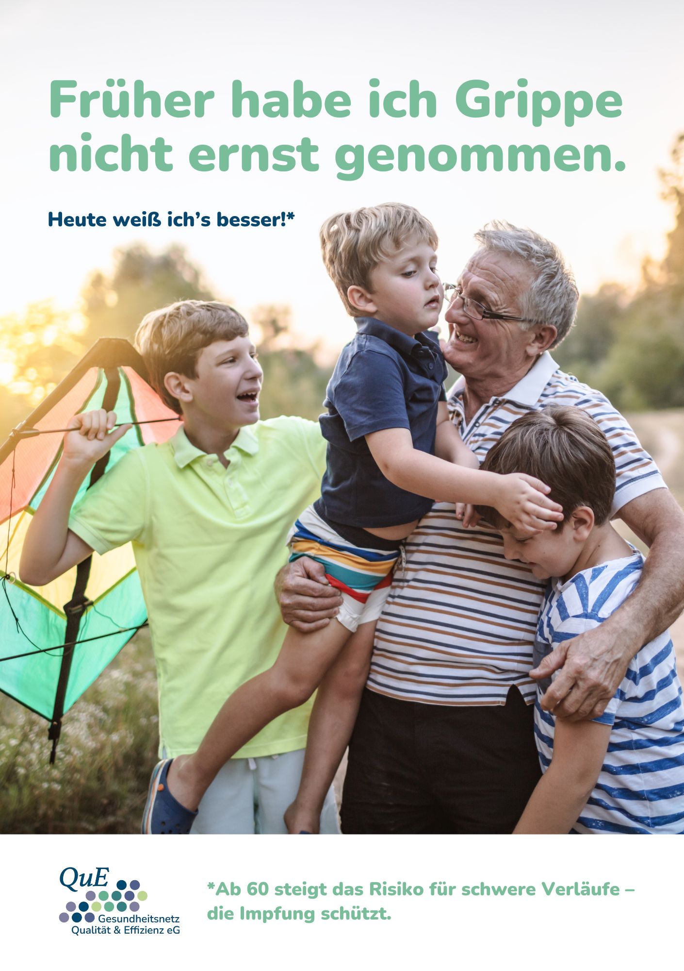 Flyer "Früher habe ich Grippe nicht ernst genommen"