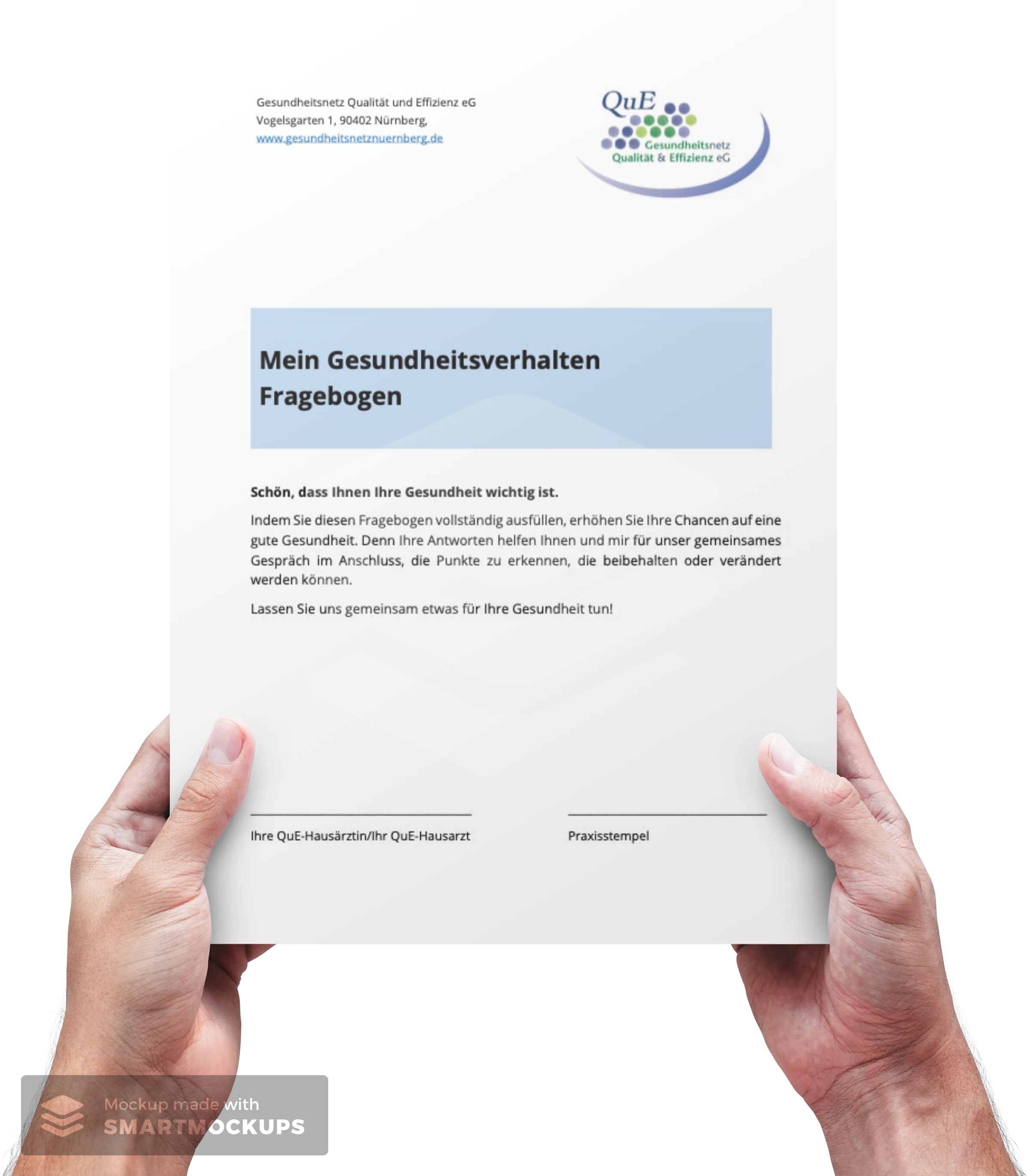 Gesundheitsfragebogen „Mein Gesundheitsverhalten“